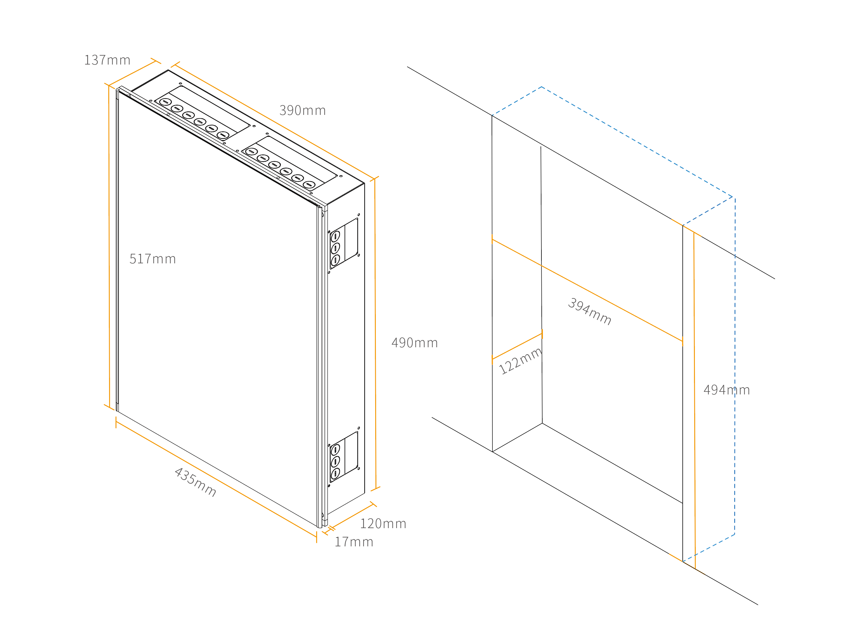 Installation Diagram(flush mounted)