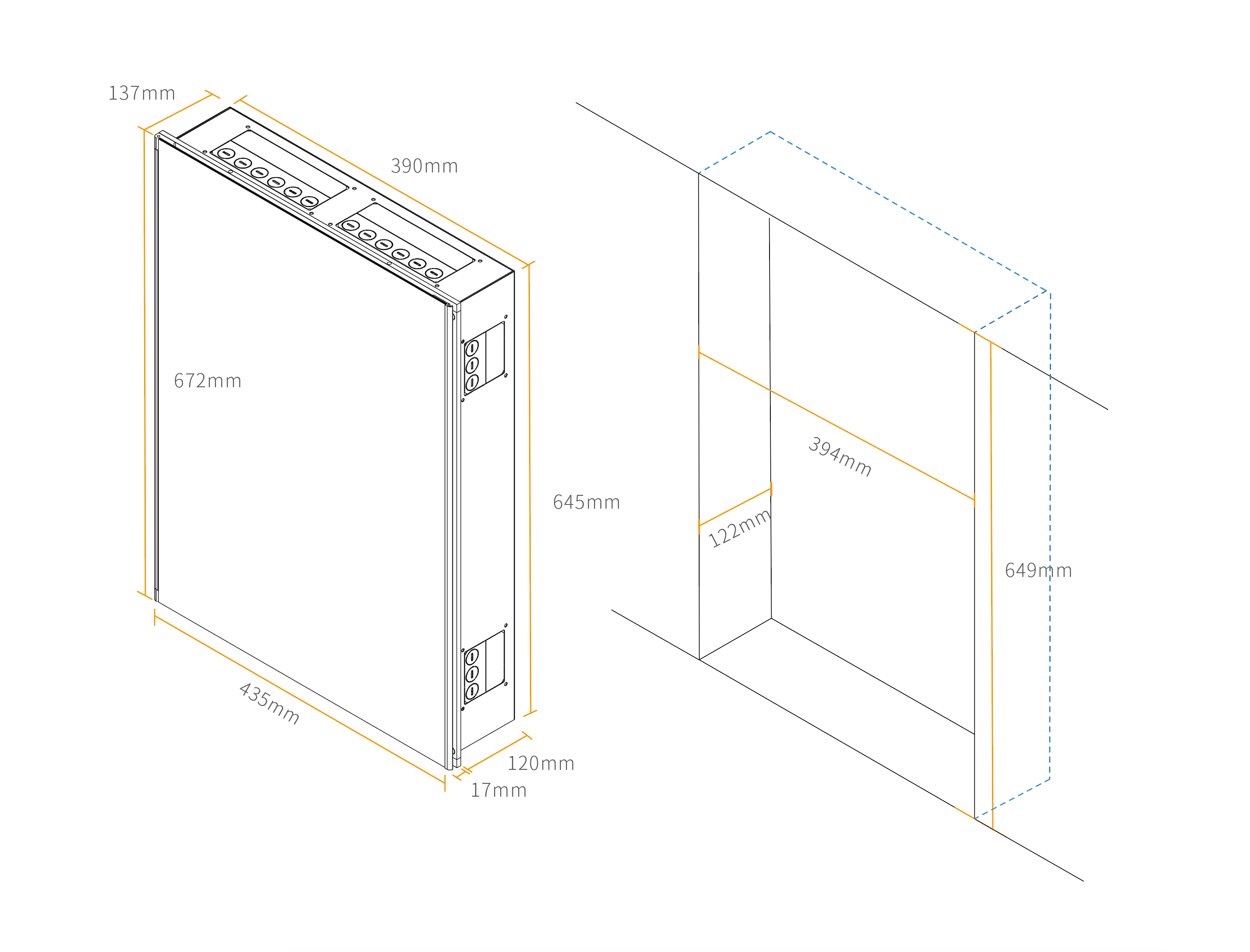 Installation Diagram(flush mounted)