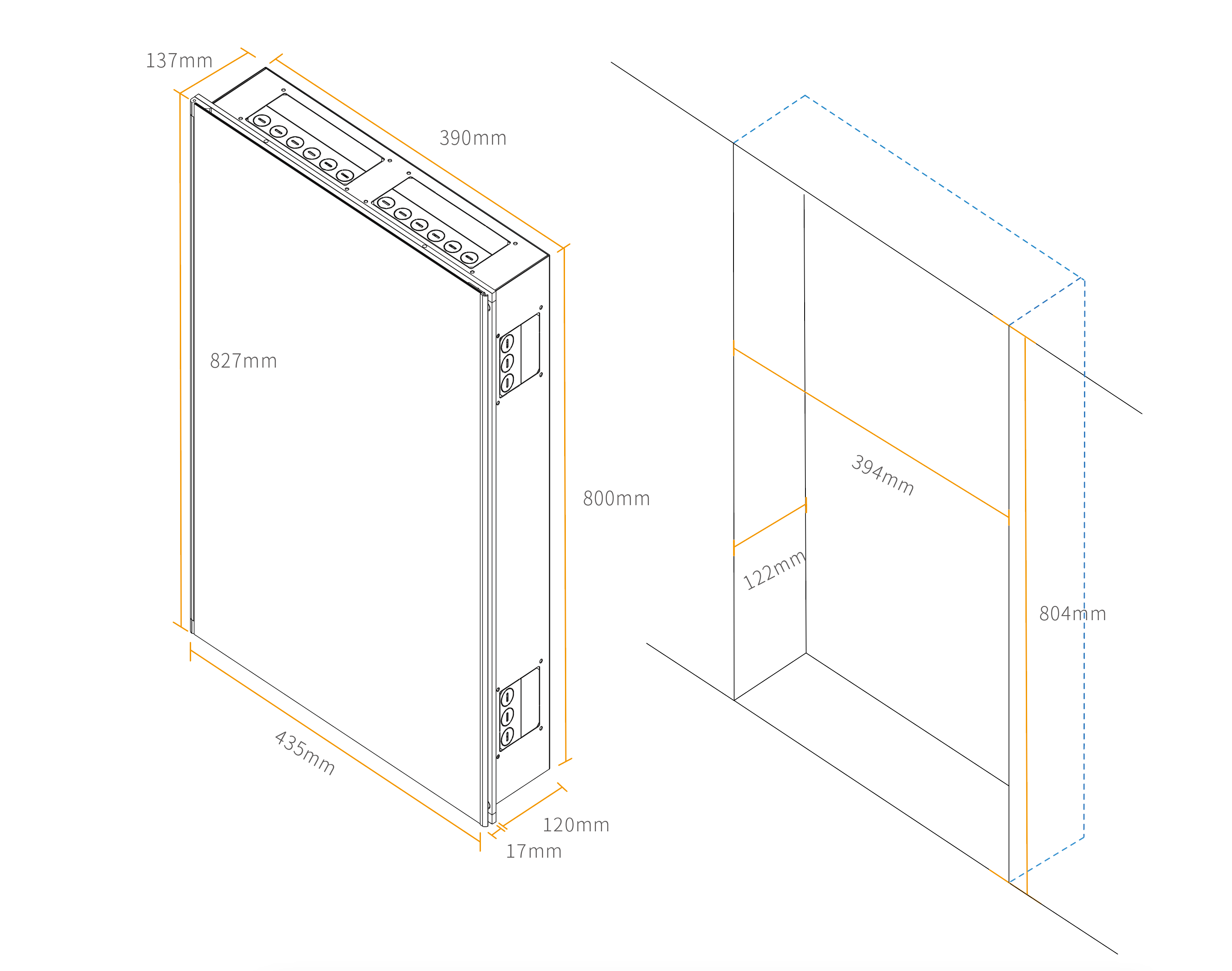 Installation Diagram(flush mounted)