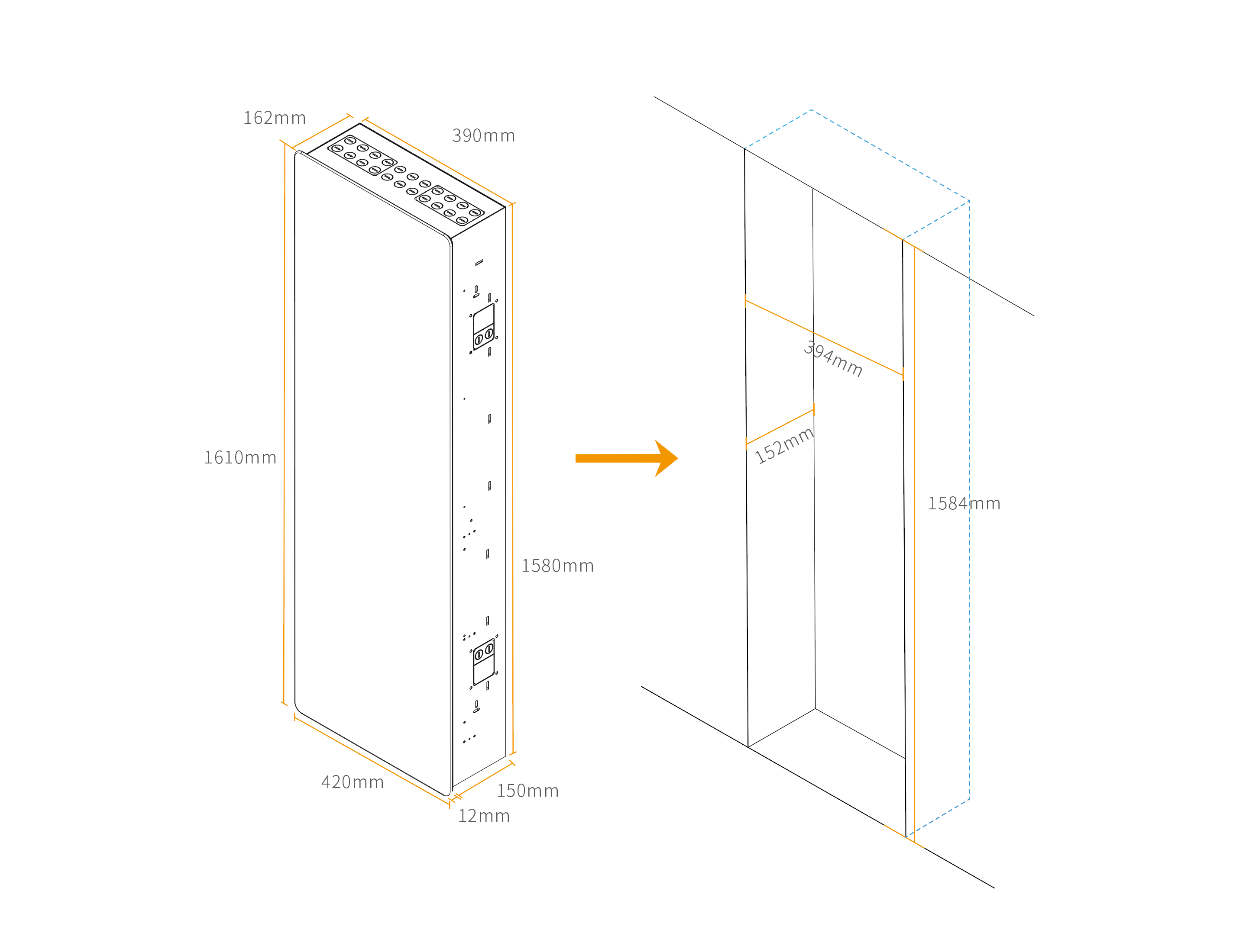 暗裝立體示意圖